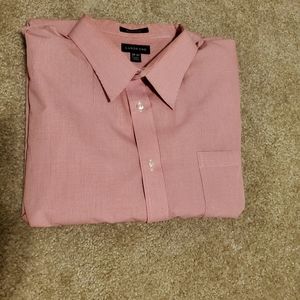 Lands End pink check LS shirt